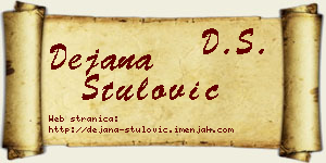 Dejana Štulović vizit kartica